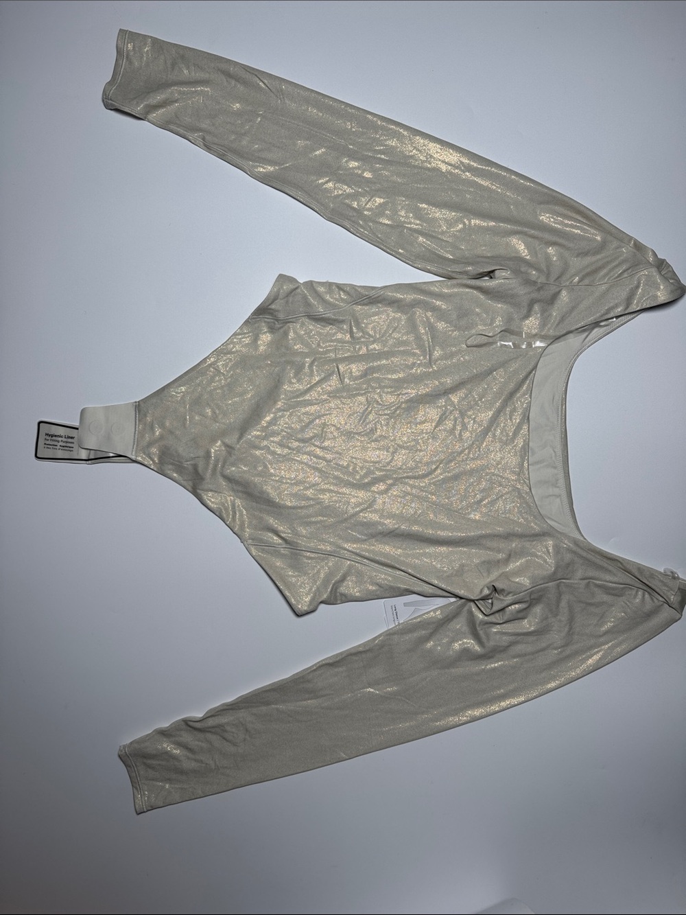 lululemon athletica Metallic Cream Long-Sleeve Bodysuit